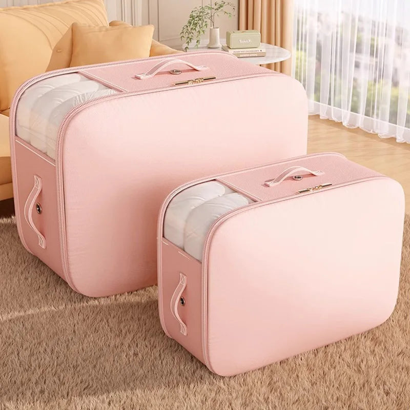 1pc Vacuum Compression Storage Bags Household Visible Quilt Clothing Storage Box Large-capacity Storage Bag Wardrobe Organizer