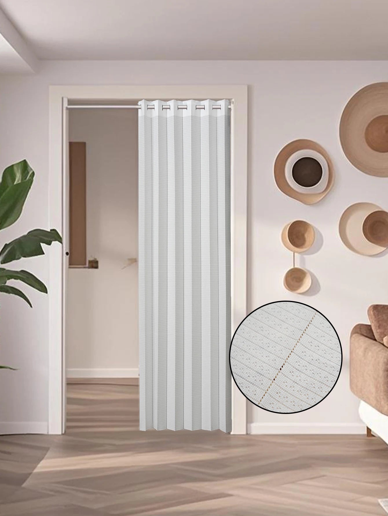 Japanese Style Folding Door Curtain Partition for Bedroom Kitchen Study Hallway Privacy Curtain Room Divider
